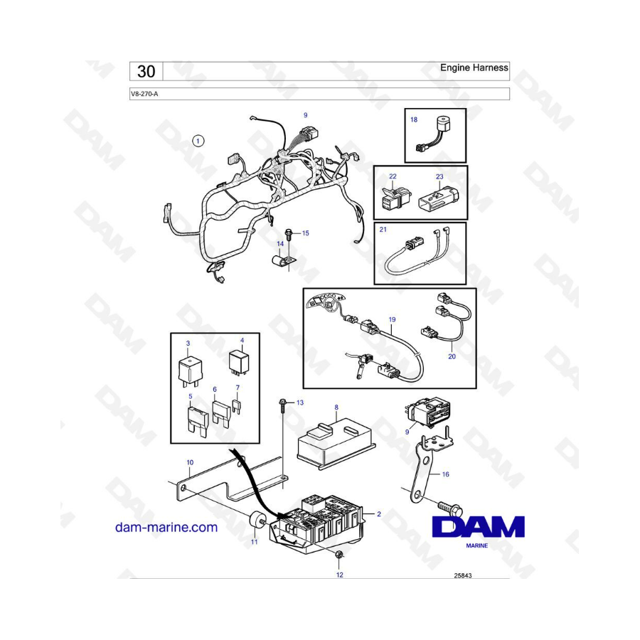 Volvo Penta V8-270 - Engine harness