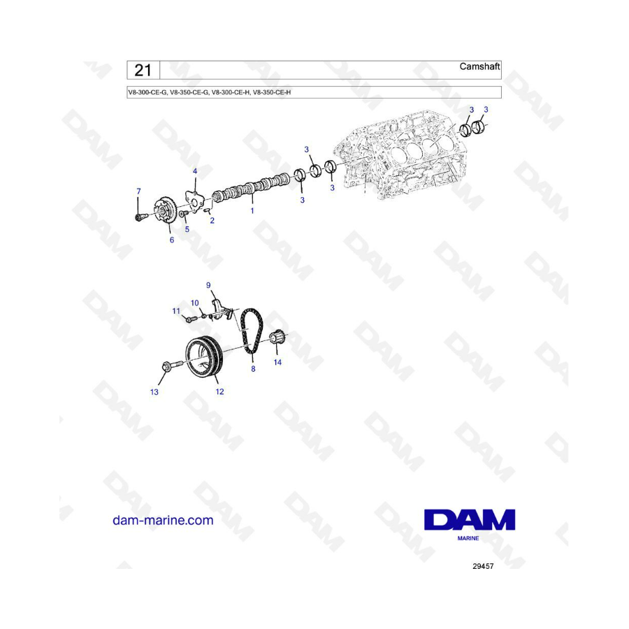 Volvo Penta V8-300 - Camshaft