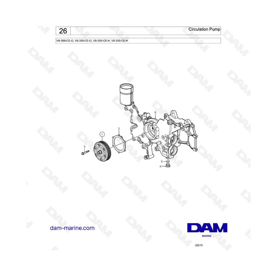 Volvo Penta V8-300 - Cicruclation pump