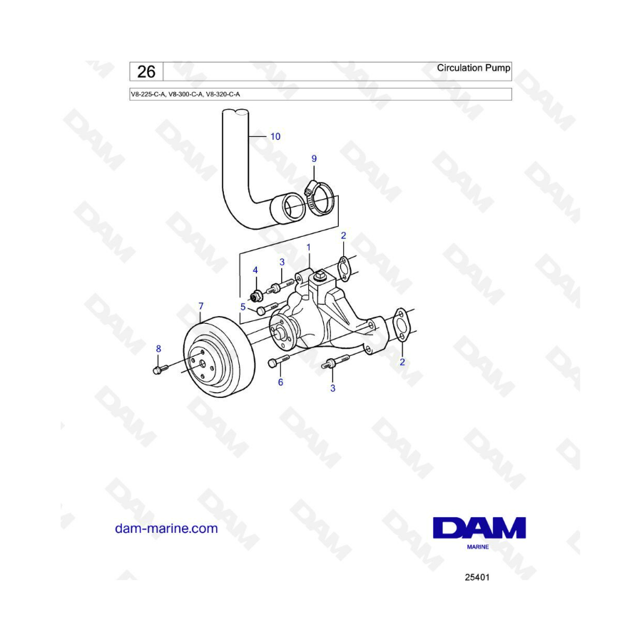 Volvo Penta V8-225 - Circulation pump