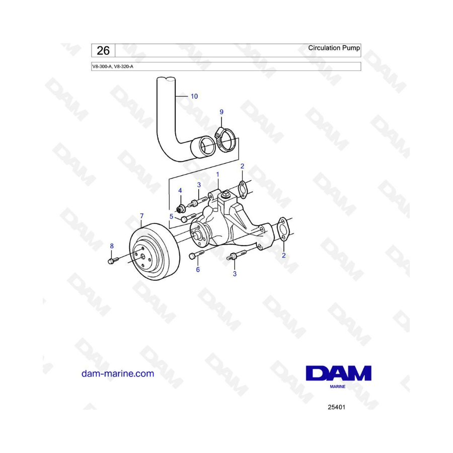 Volvo Penta V8-320 - Circulation pump