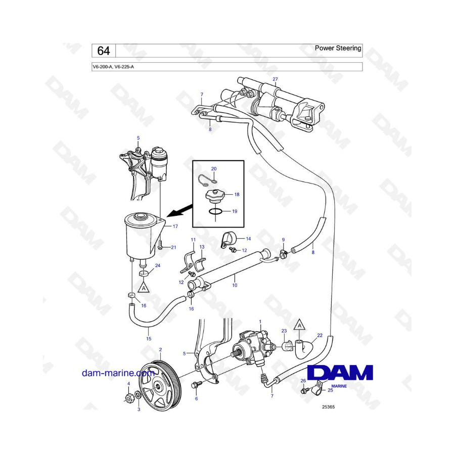 Volvo Penta V6-200 - Dirección asistida