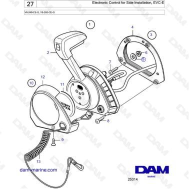 Volvo Penta V6-240 & V6-280 - Electronic control for side installation ...