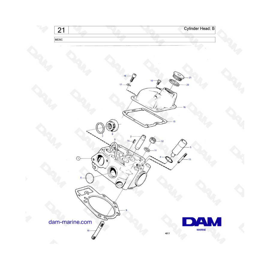 Volvo Penta MD5C - Cylinder head