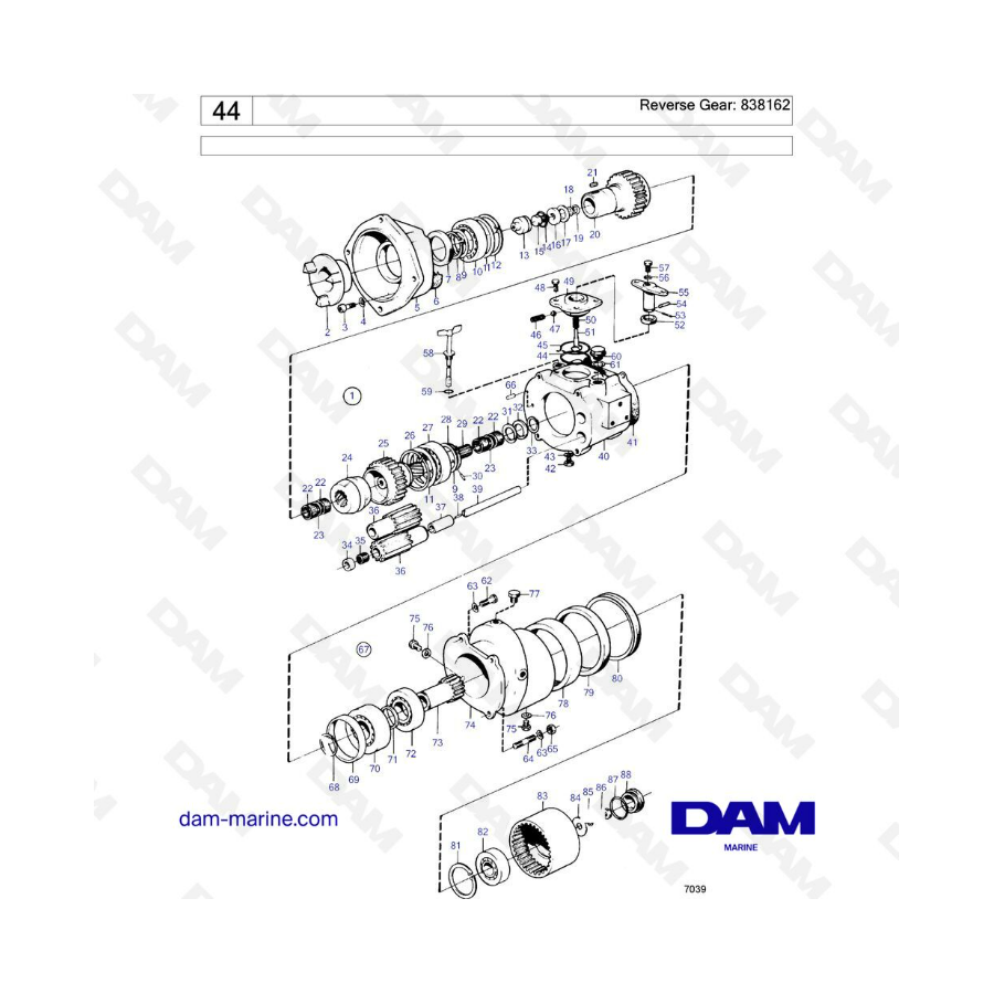 Volvo Penta MD5 - Marcha atrás: 838162