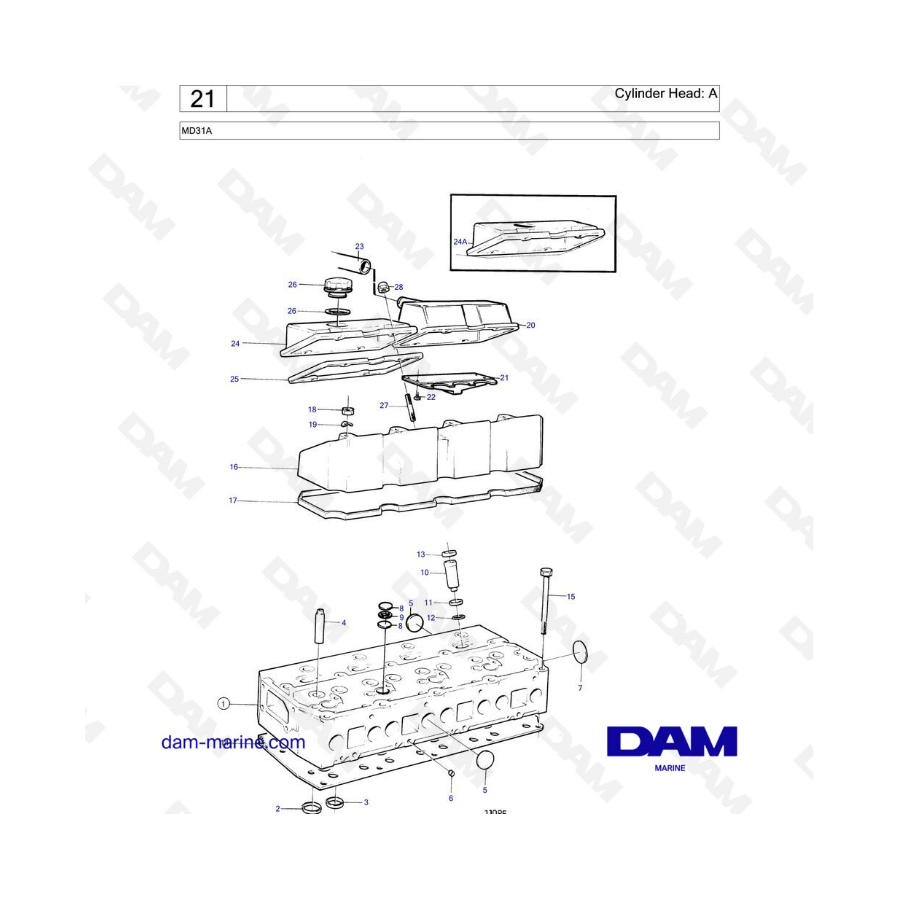 Volvo Penta MD31 - Culata