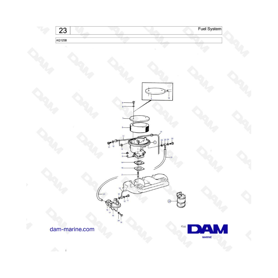 Volvo Penta AQ125 - Fuel system