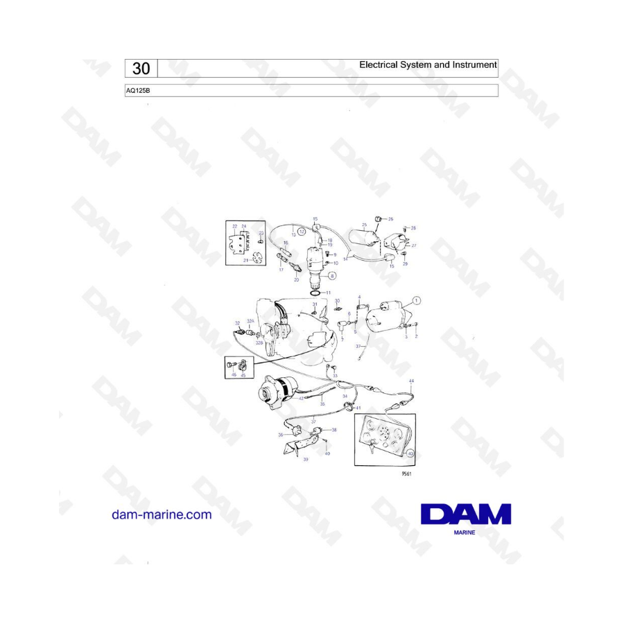 Volvo Penta AQ125 - Electrical System & Instrument