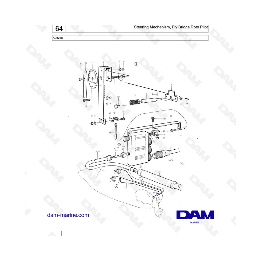 Volvo Penta AQ125 - Drive unit, steering roto pilot