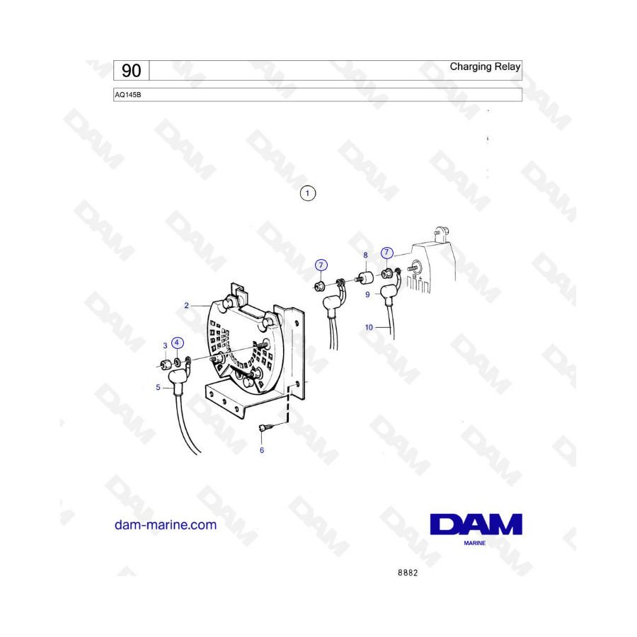 Volvo Penta AQ145B - Charging relay