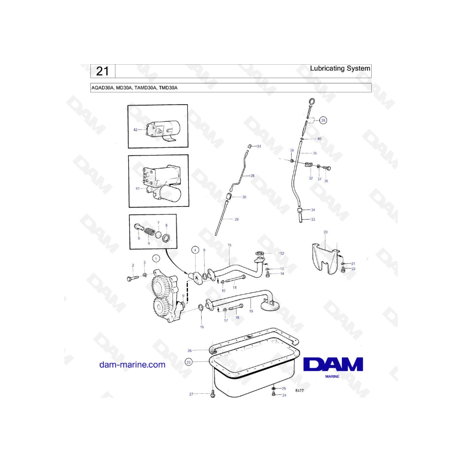 Volvo Penta AQAD30A / MD30A / TAMD30A / TMD30A - Lubricating System