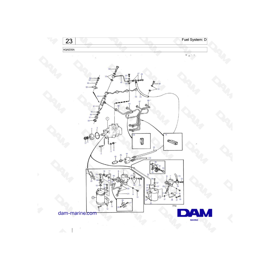 Volvo Penta AQAD30A - Fuel System: D