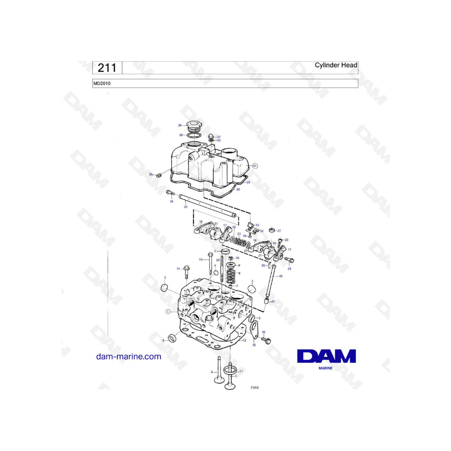 Volvo Penta MD2010 - Cylinder head