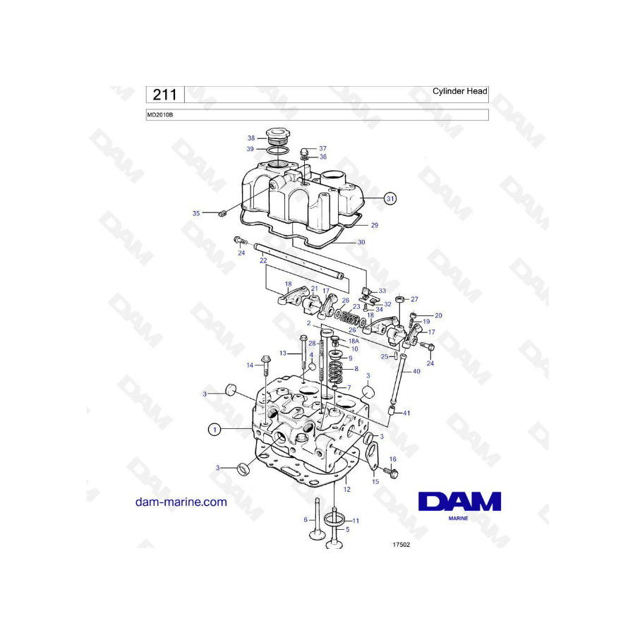 Volvo Penta MD2010B - Cylinder head