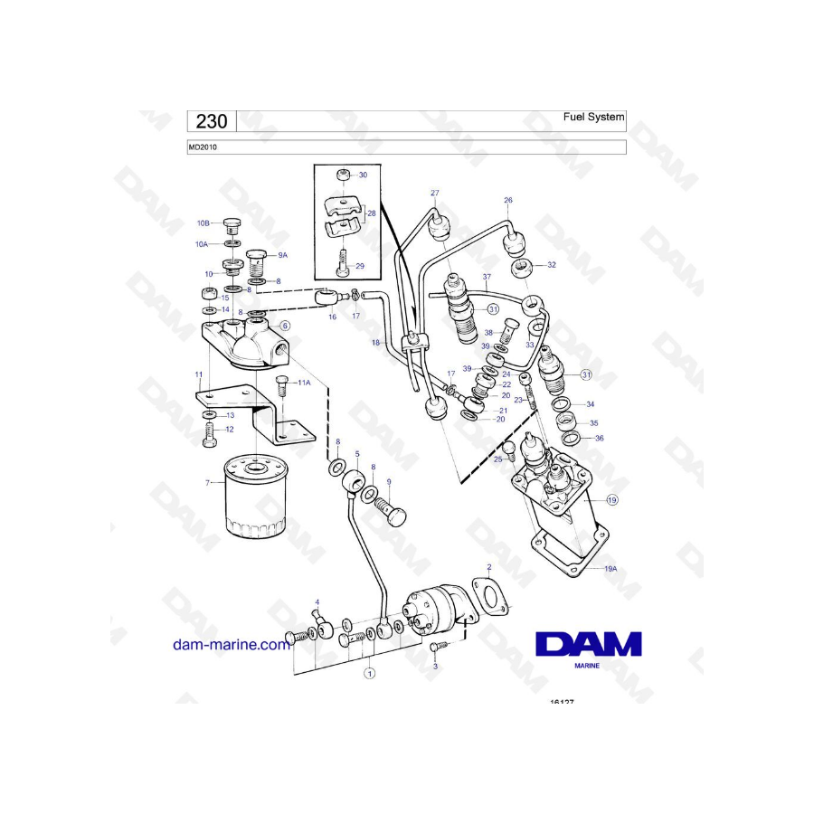 Volvo Penta MD2010 - Fuel system