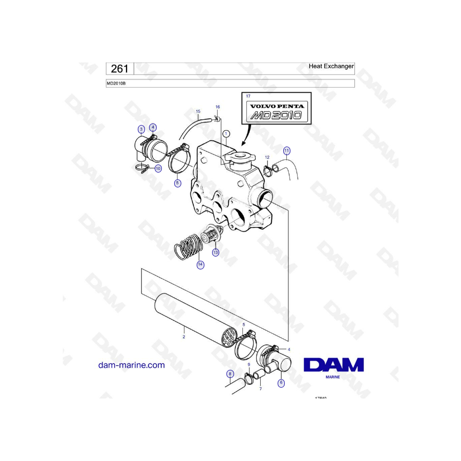 Volvo Penta MD2010 - Heat exchanger