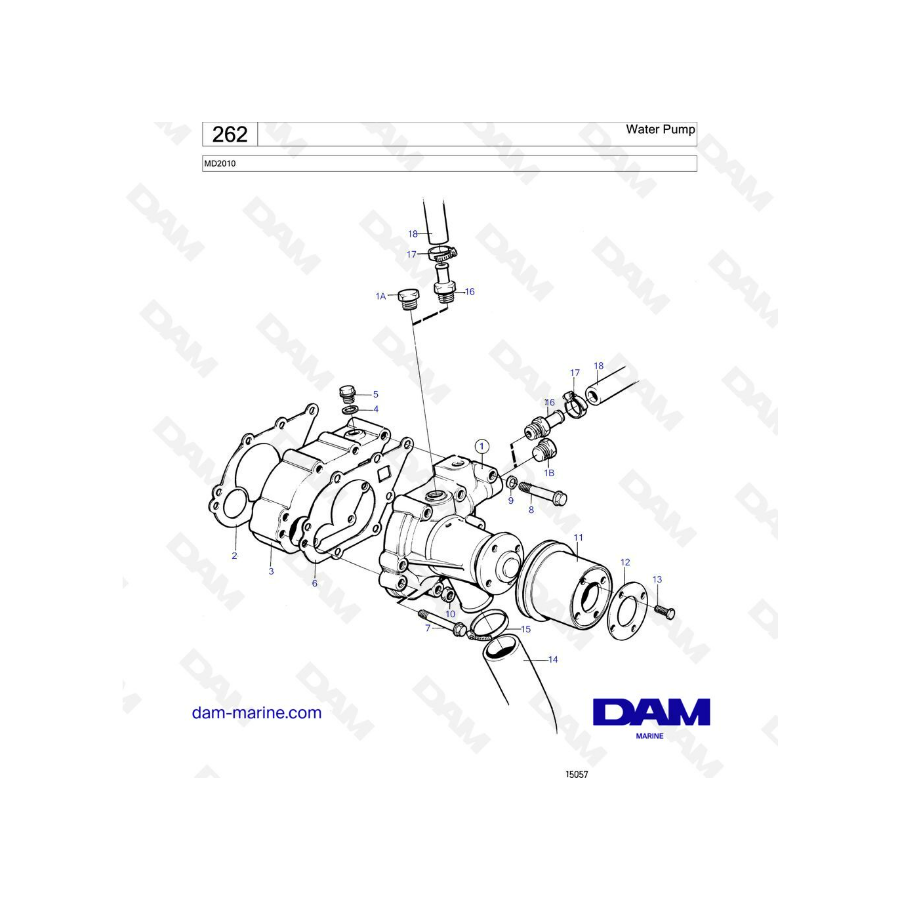 Volvo Penta MD2010 - Bomba de agua