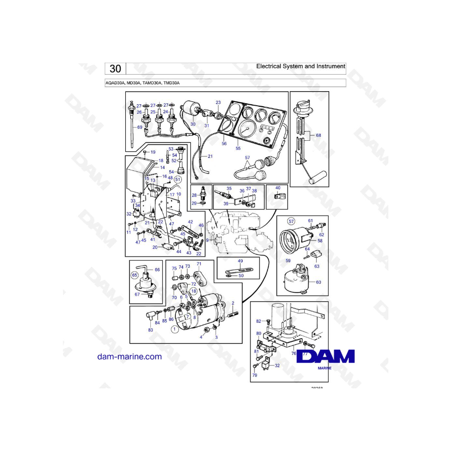 Volvo Penta AQAD30A / MD30A / TAMD30A / TMD30A - Electrical System and Instrument