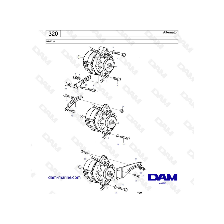 Volvo Penta MD2010 - Alternador