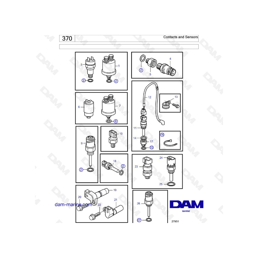 Volvo Penta MD2010 - Contacto y sensores