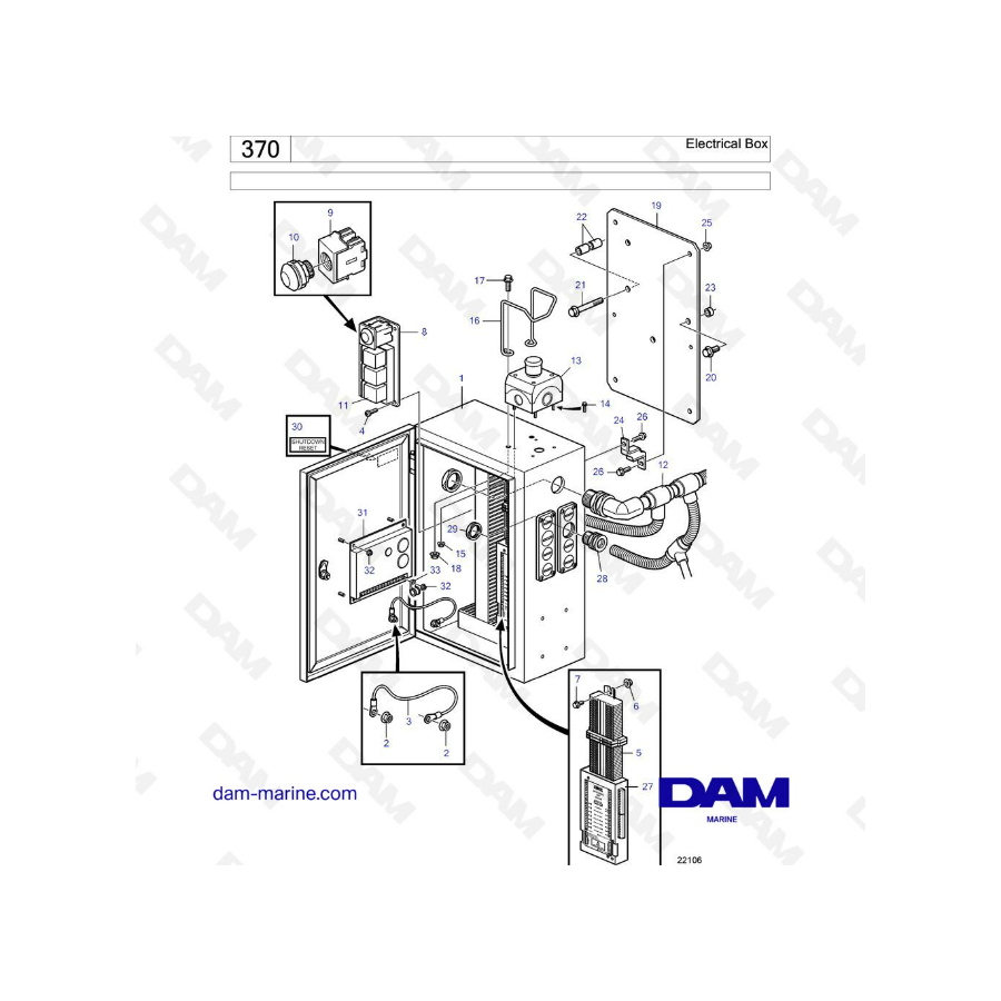 Volvo Penta MD2010 - Electrical box