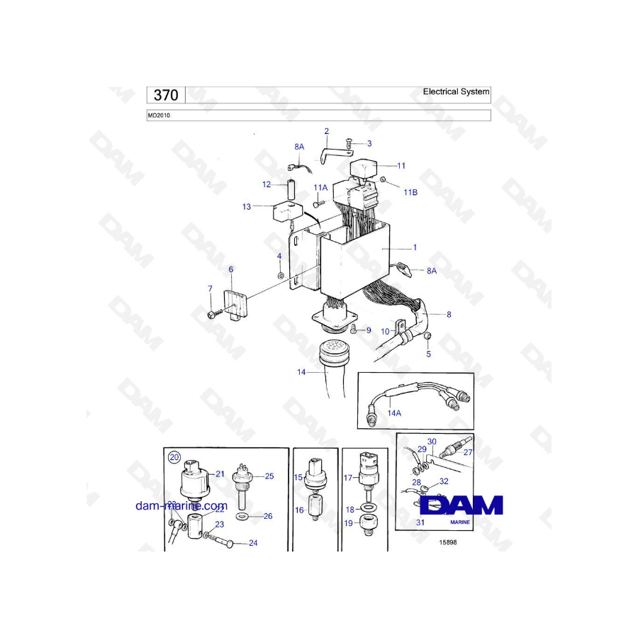 Volvo Penta MD2010 - Electrical system