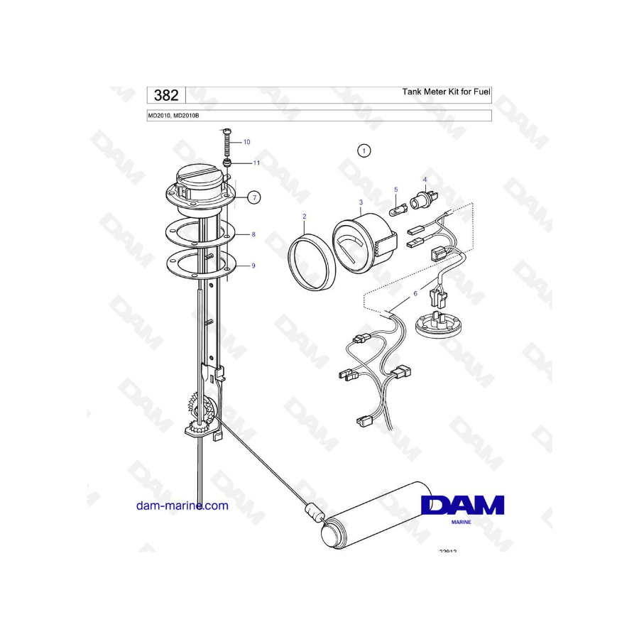 Volvo Penta MD2010 - Kit medidor de tanque de combustible