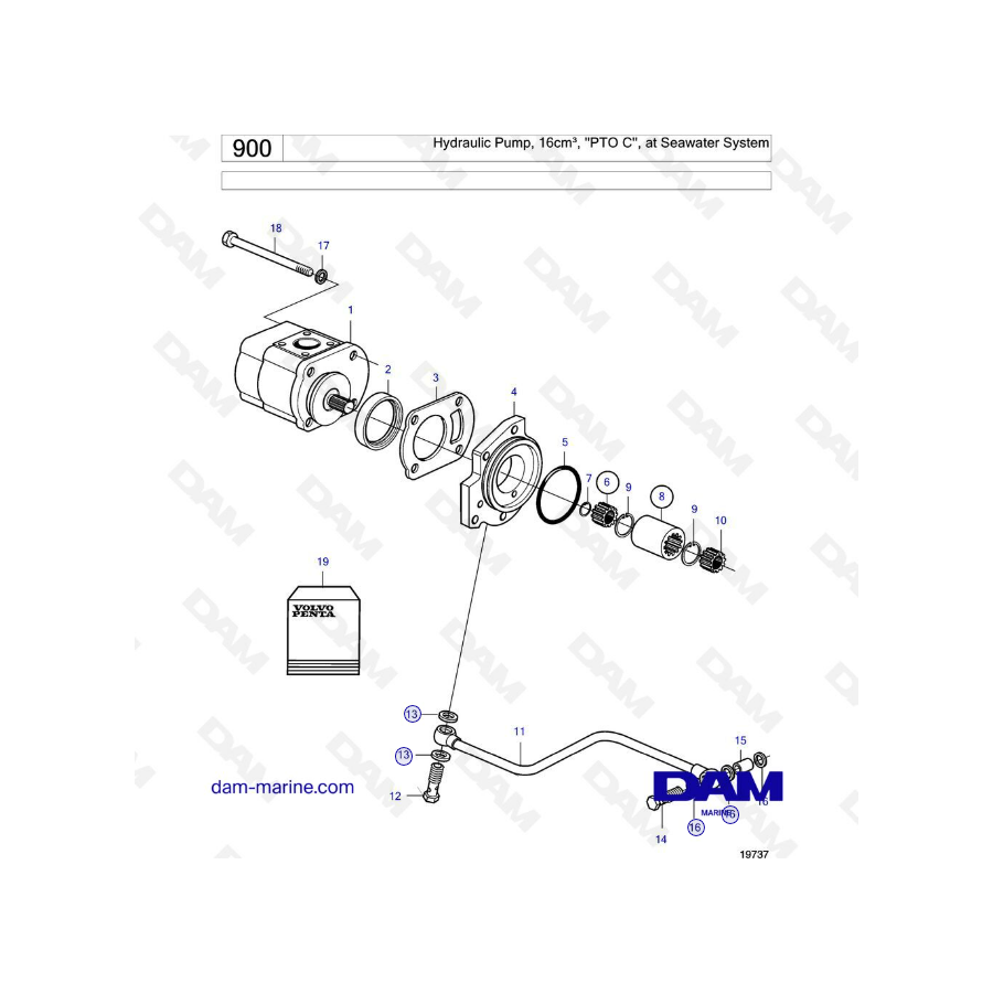 Volvo Penta MD2010 - Bomba hidráulica