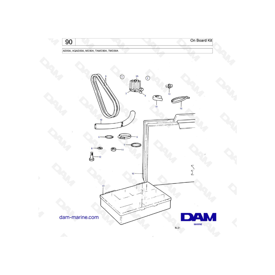 Volvo Penta AD30A / AQAD30A / MD30A / TAMD30A / TMD30A - Kit de a bordo