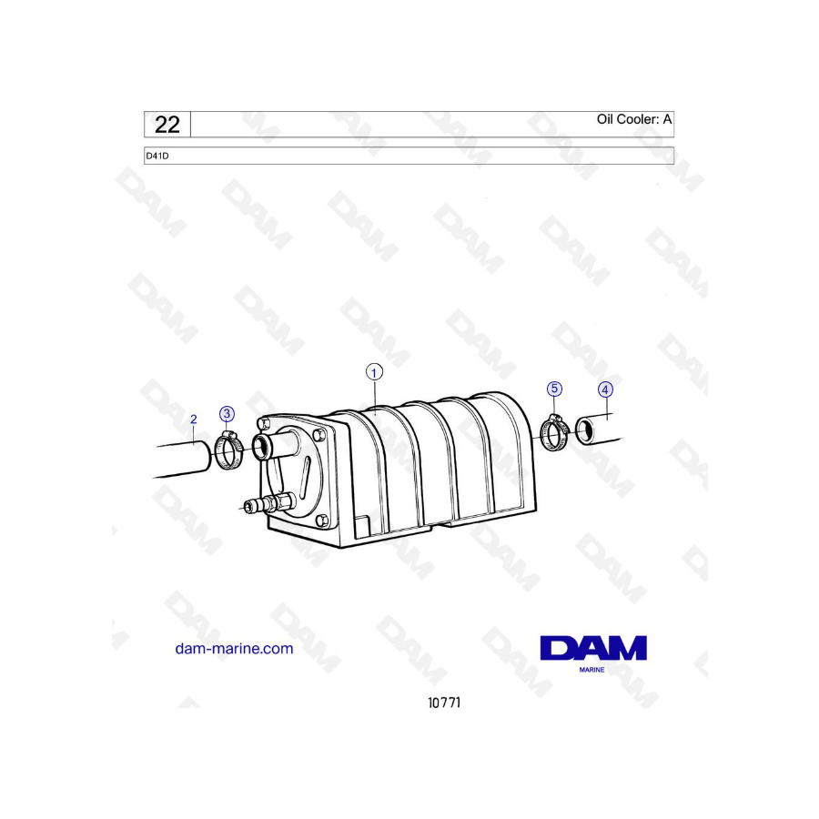 Volvo Penta D41D - Enfriador de aceite