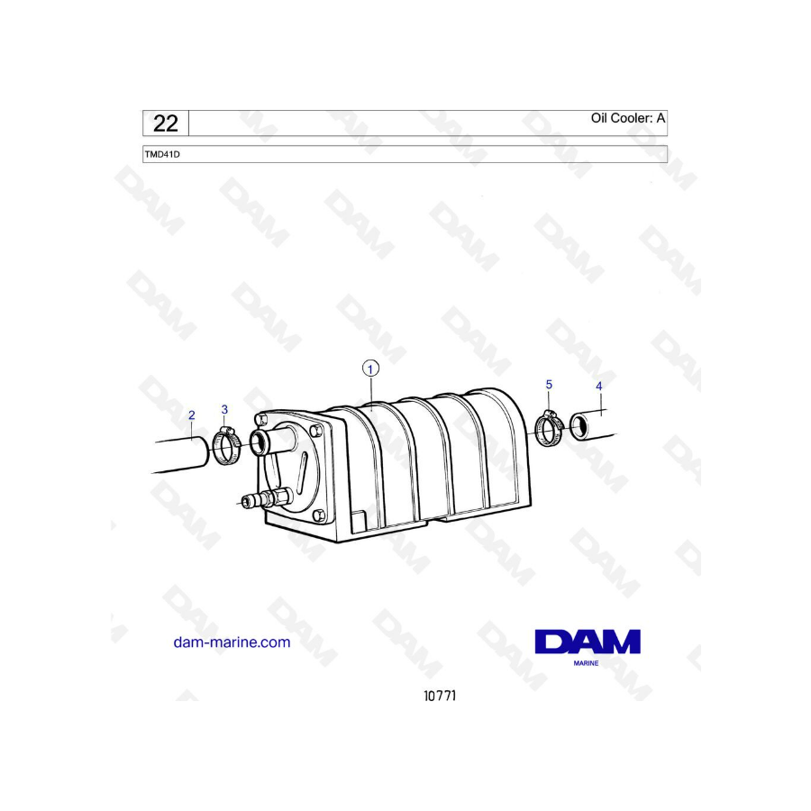 Volvo Penta TMD41D - Oil cooler