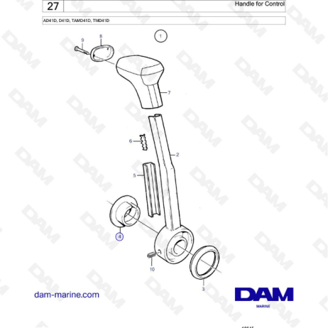 Volvo Penta AD41D / D41D / TAMD41D / TMD41D -  Handle for control