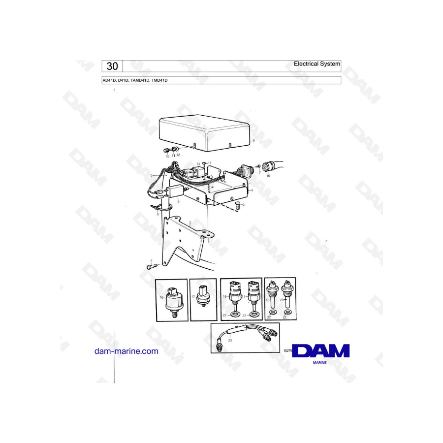 Volvo Penta AD41D / D41D / TAMD41D / TMD41D - Electrical system