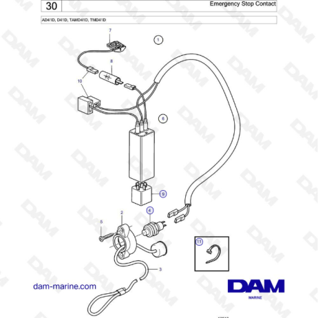  Volvo Penta AD41D / D41D / TAMD41D / TMD41D - Emergency stop contact