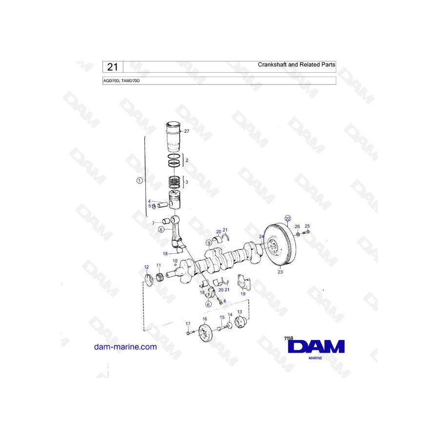 Volvo Penta TAMD70D - Crankshaft and Related Parts