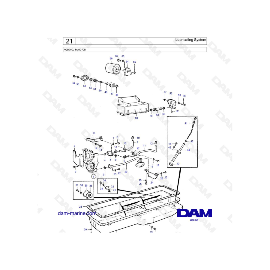 Volvo Penta TAMD70D - Lubricating System