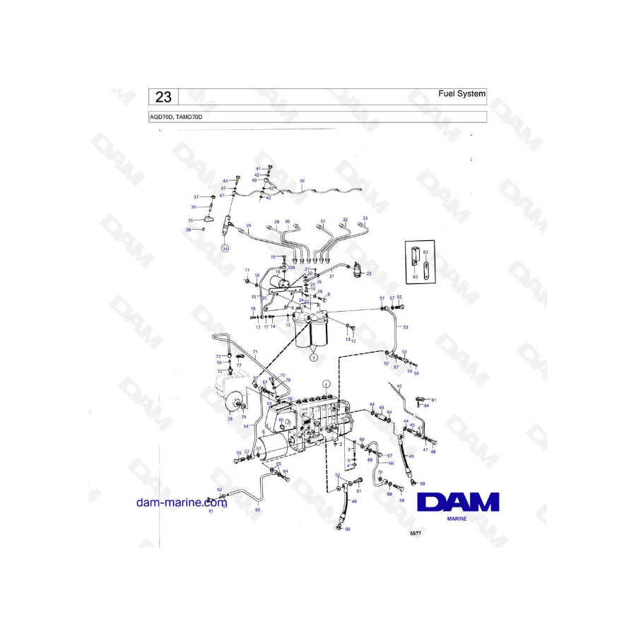 Volvo Penta TAMD70D - Sistema de combustible