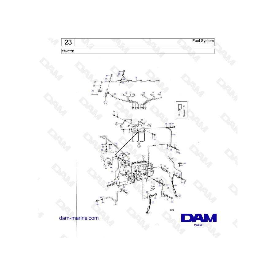 Volvo Penta TAMD70E - Sistema de combustible