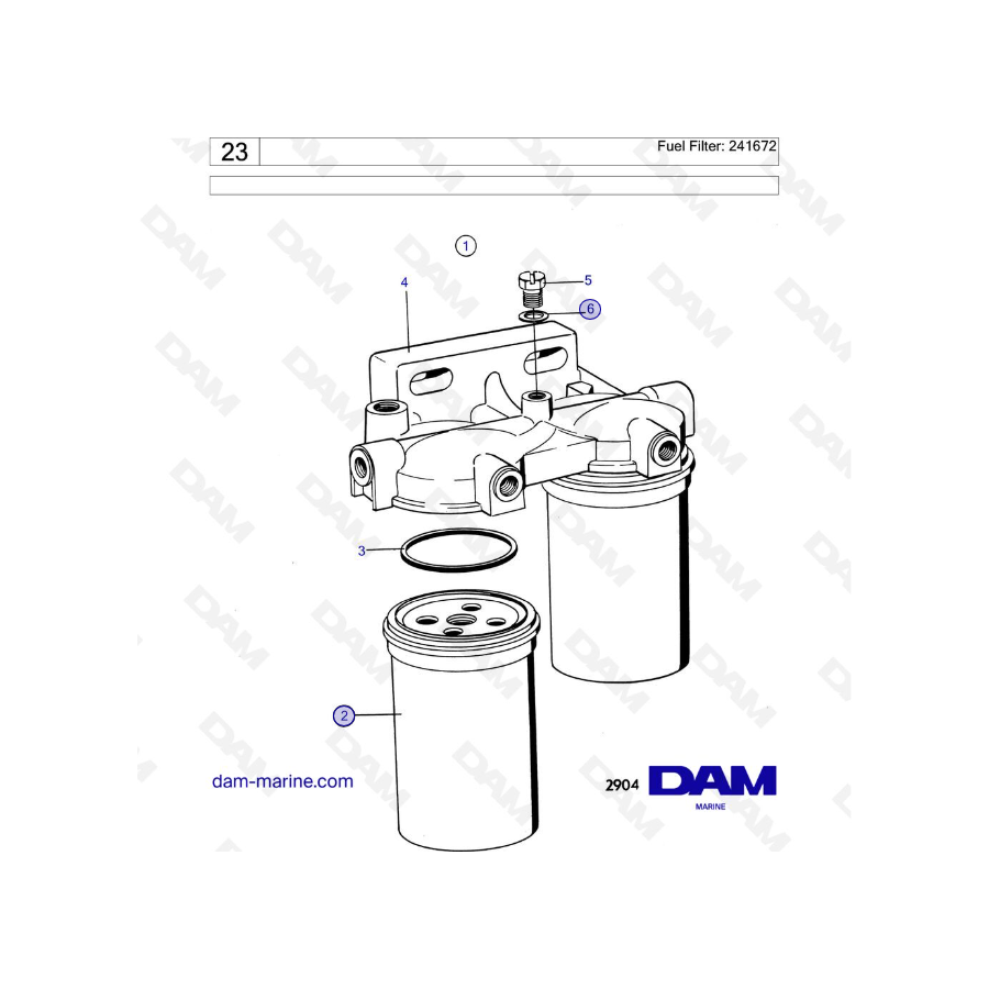 Volvo Penta TAMD70D / TAMD70E - Filtro de combustible: 241672