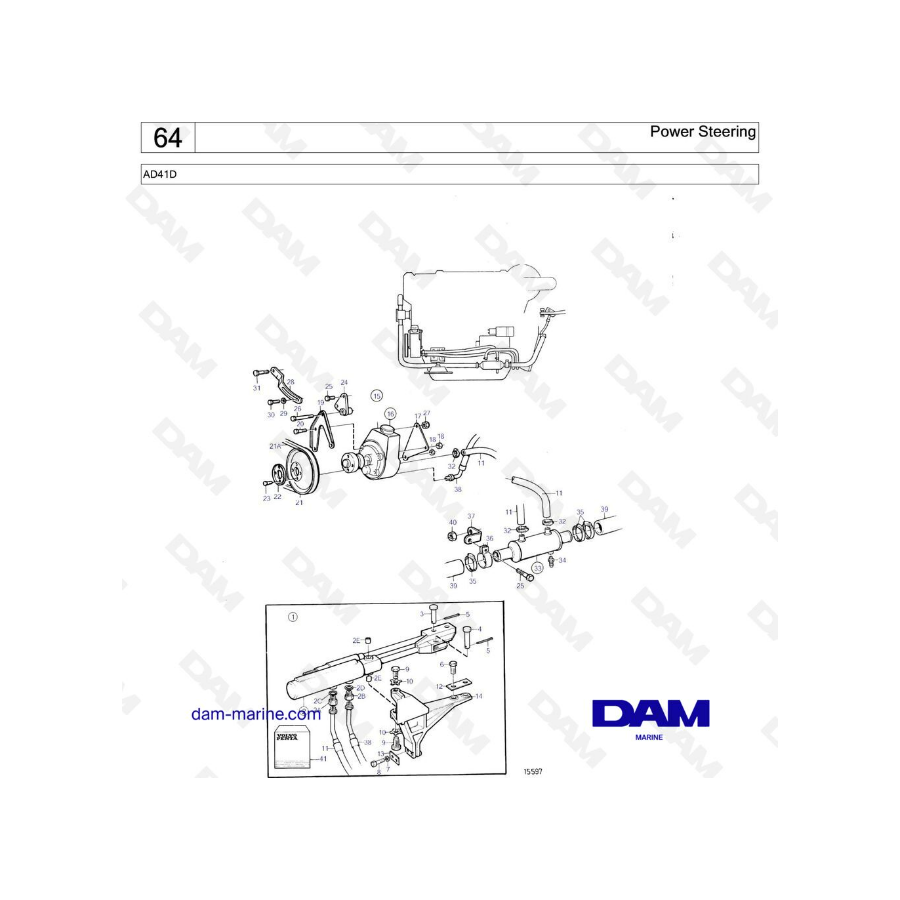 Volvo Penta AD41D - Power steering