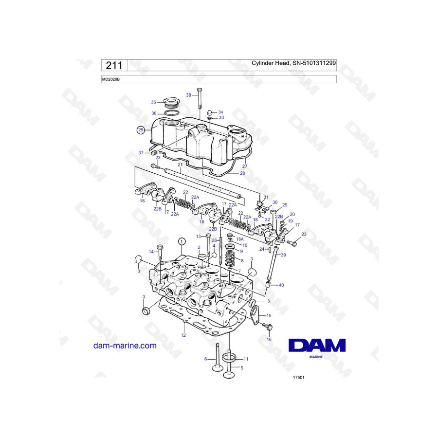 Volvo Penta MD2020B - Culata