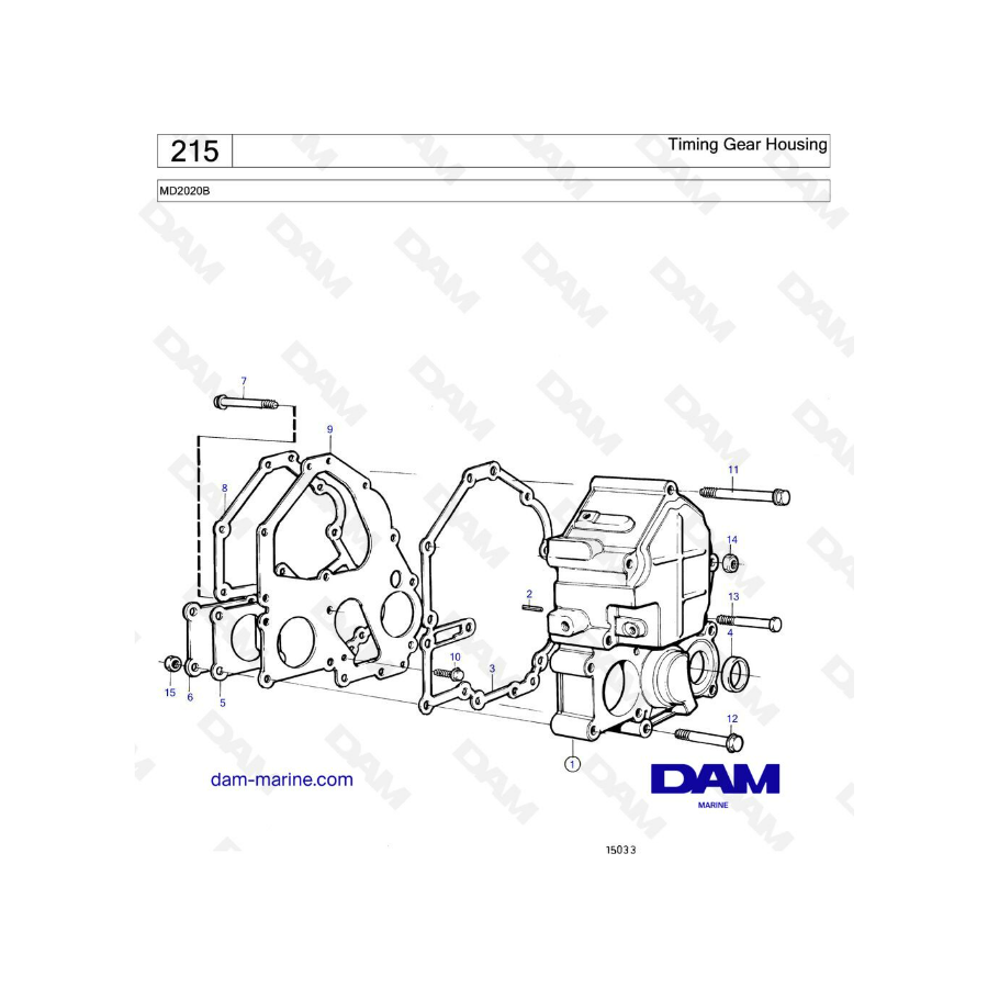 Volvo Penta MD2020B - Timing gear housing