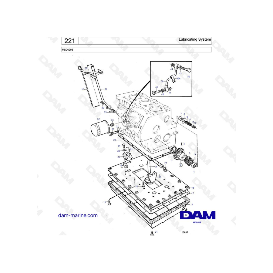 Volvo Penta MD2020B - Lubricating system 