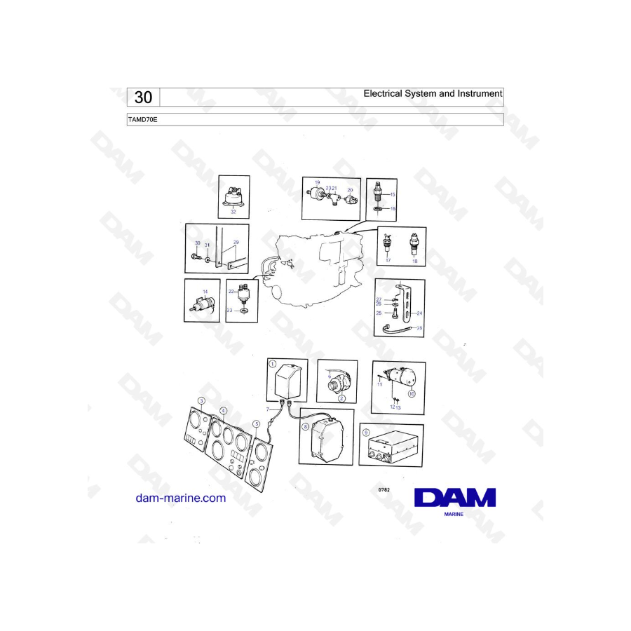 Volvo Penta TAMD70E - Electrical System  and Instrument