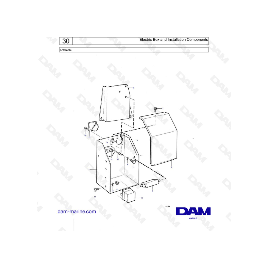 Volvo Penta TAMD70E - Electric Box and Installation Components