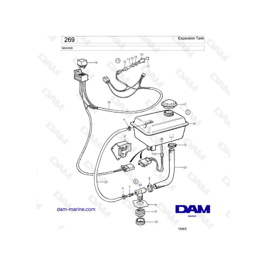 Volvo Penta MD2020B - Expansion tank