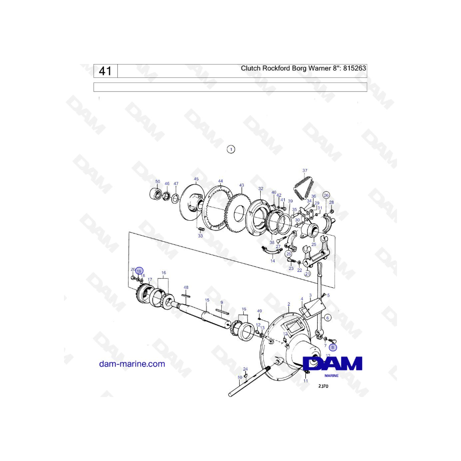 Volvo Penta TAMD70D / TAMD70E - Clutch Rockford Borg Warner 8": 815263