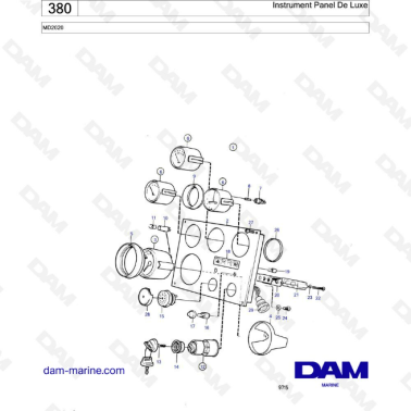 Volvo Penta MD2020B - Deluxe instrument panel - DAM Marine