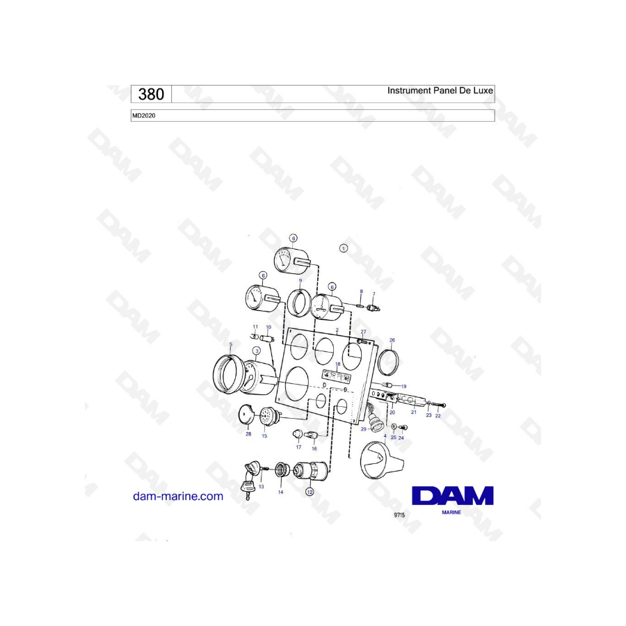 Volvo Penta MD2020B - Deluxe instrument panel