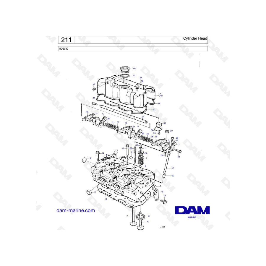 Volvo Penta MD2030 - Cylinder head